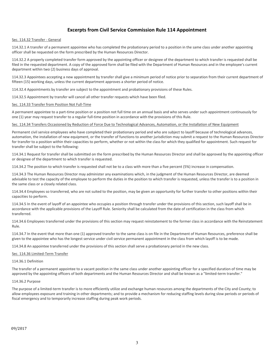 Employee Request for Transfer - City and County of San Francisco, California, Page 3