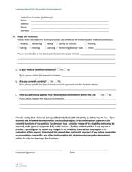 Employee Request for Reasonable Accommodation - City and County of San Francisco, California, Page 2