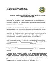 Document preview: Form PER1095 Confidential Donation of Accrued Paid Leave to Employee - Catastrophic Illness/Injury Timebank - County of Santa Cruz, California