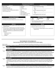 Facility Rental Application - Manteca Transit Center - City of Manteca, California, Page 2