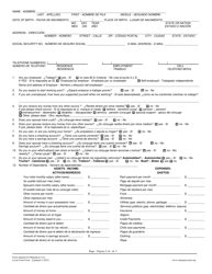 Form JV-12 Declaration of Financial Condition Made Under Penalty of Perjury to Obtain the Services of Court Appointed Counsel - County of San Mateo, California (English/Spanish), Page 2