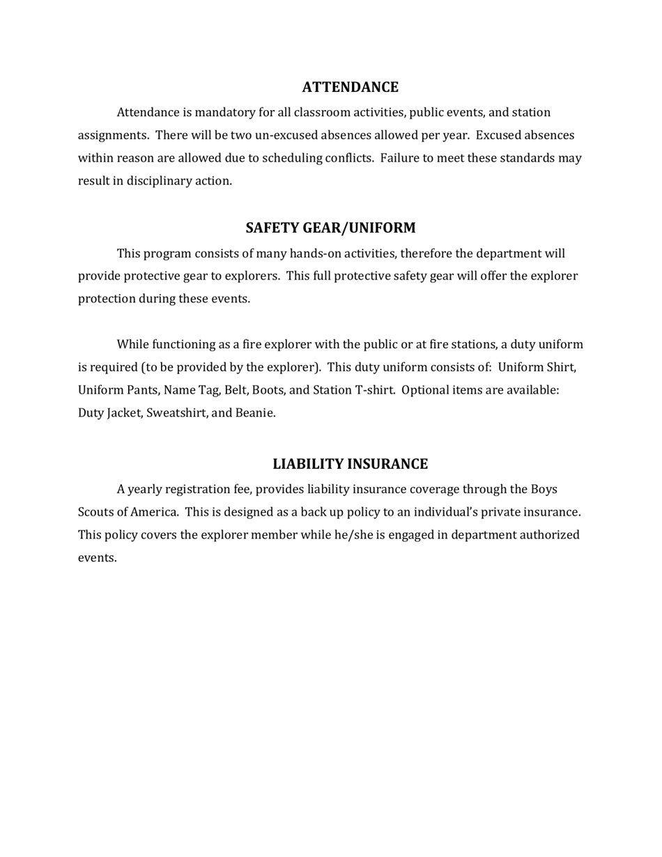 Explorer Post 24 - Interest Form - City of Manteca, California, Page 3