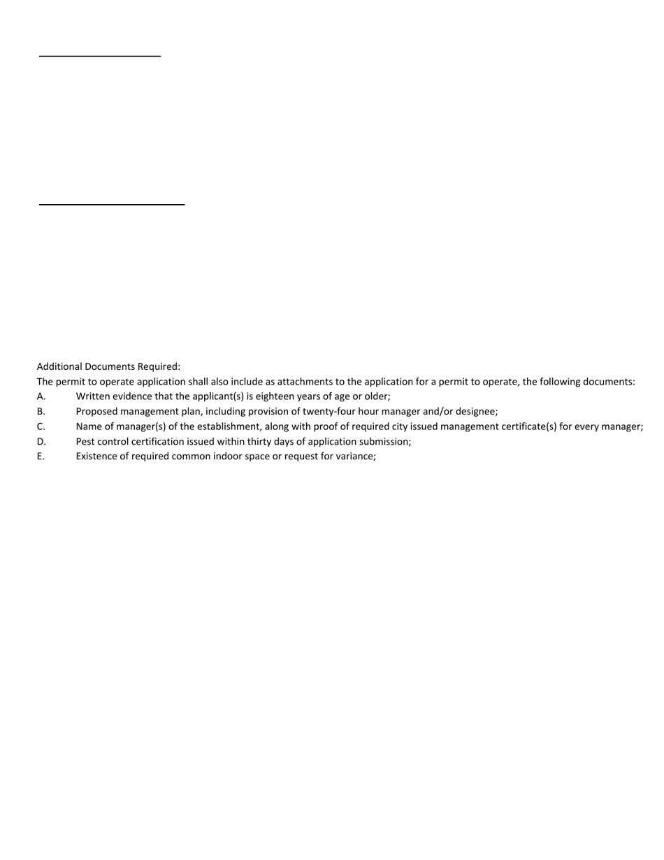 Motel Permit to Operate Application - City of Manteca, California, Page 2