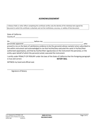 Form SUPCR306 Deed of Full Reconveyance - Santa Cruz County, California, Page 2