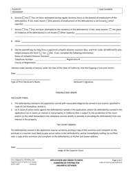 Form SUPCV1097 Application and Order to Serve Summons by Posting for Unlawful Detainer - County of Santa Cruz, California, Page 2