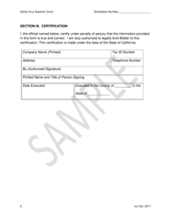 Small Business Declaration - Sample - Santa Cruz County, California, Page 2