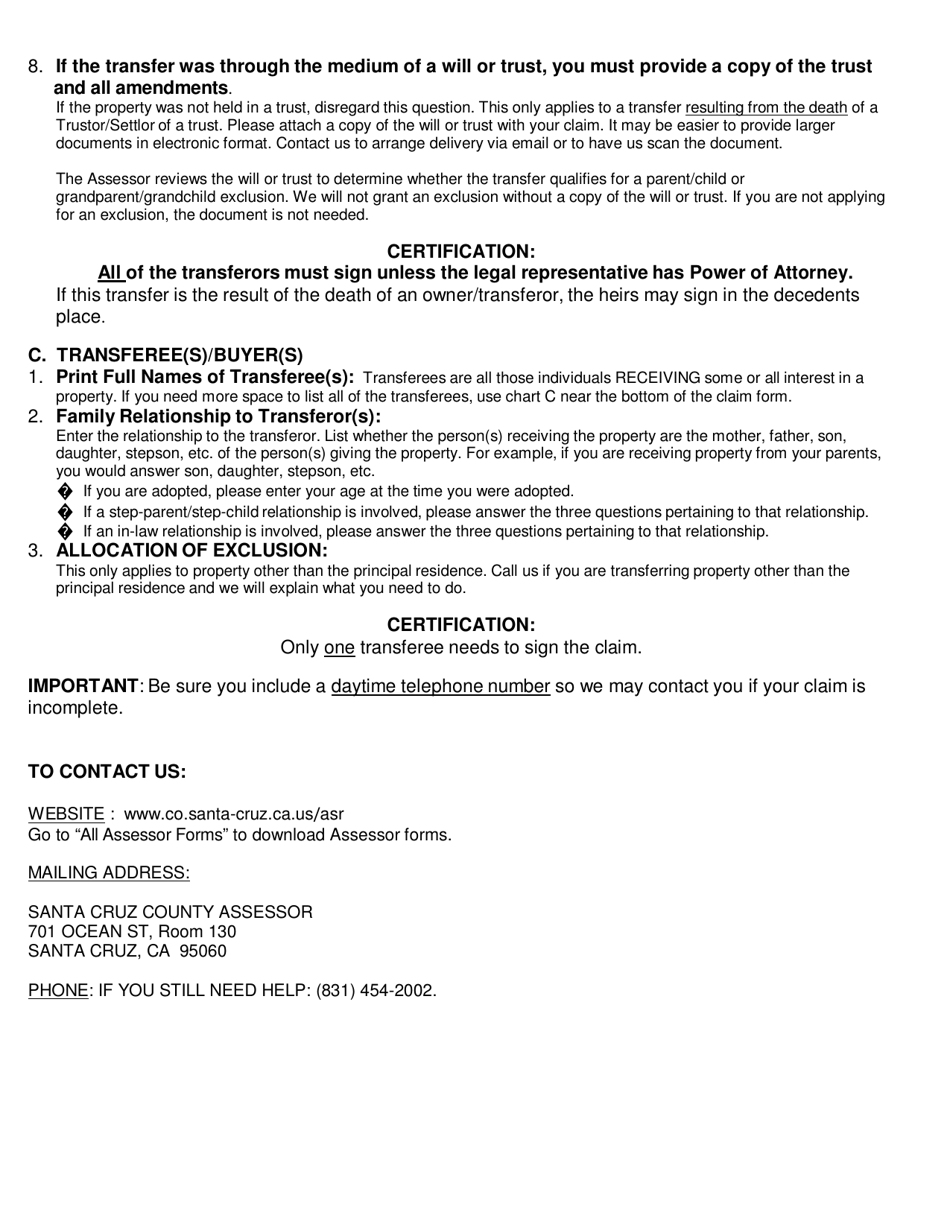 Download Instructions for Form BOE-58-AH Claim for Reassessment ...