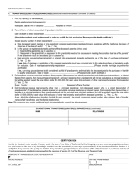 Form BOE-58-G Claim for Reassessment Exclusion for Transfer From Grandparent to Grandchild - California, Page 2