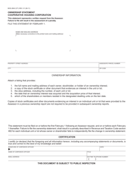 Document preview: Form BOE-266-E Ownership Statement - Cooperative Housing Corporation - California