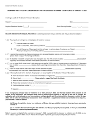Form BOE-261-GNT Disabled Veterans&#039; Exemption Change of Eligibility Report - County of Santa Cruz, California, Page 2