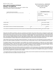 Form BOE-261-G &quot;Claim for Disabled Veterans' Property Tax Exemption&quot; - County of Santa Cruz, California, 2022