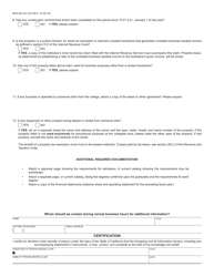 Form BOE-264-AH College Exemption Claim - California, Page 2
