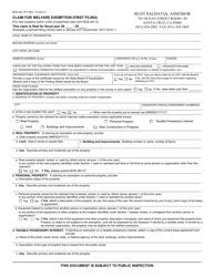 Form BOE-267 &quot;Claim for Welfare Exemption (First Filing)&quot; - County of Santa Cruz, California