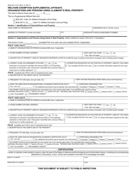 Document preview: Form BOE-267-O Welfare Exemption Supplemental Affidavit, Organizations and Persons Using Claimant's Real Property - California