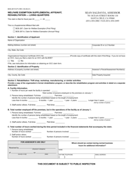 Document preview: Form BOE-267-R Welfare Exemption Supplemental Affidavit, Rehabilitation - Living Quarters - County of Santa Cruz, California