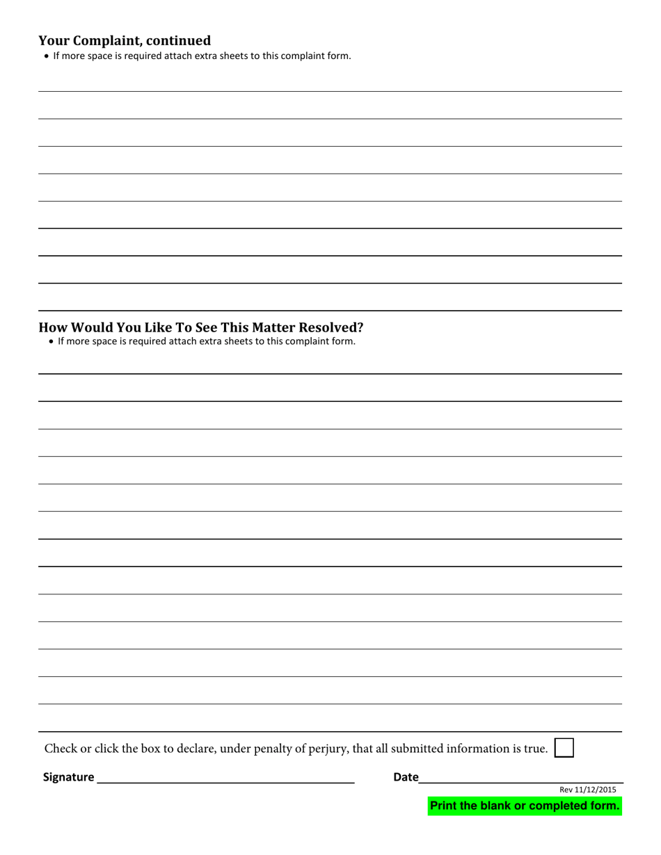 Grand Jury Citizen Complaint Form - County of Santa Cruz, California, Page 2