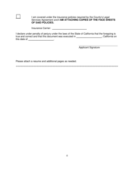 Attorney Application Form - Criminal Defense Conflicts Program - County of Santa Cruz, California, Page 4