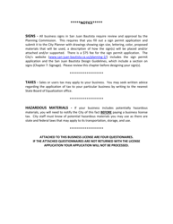 Business License Application - City of San Juan Bautista, California, Page 3