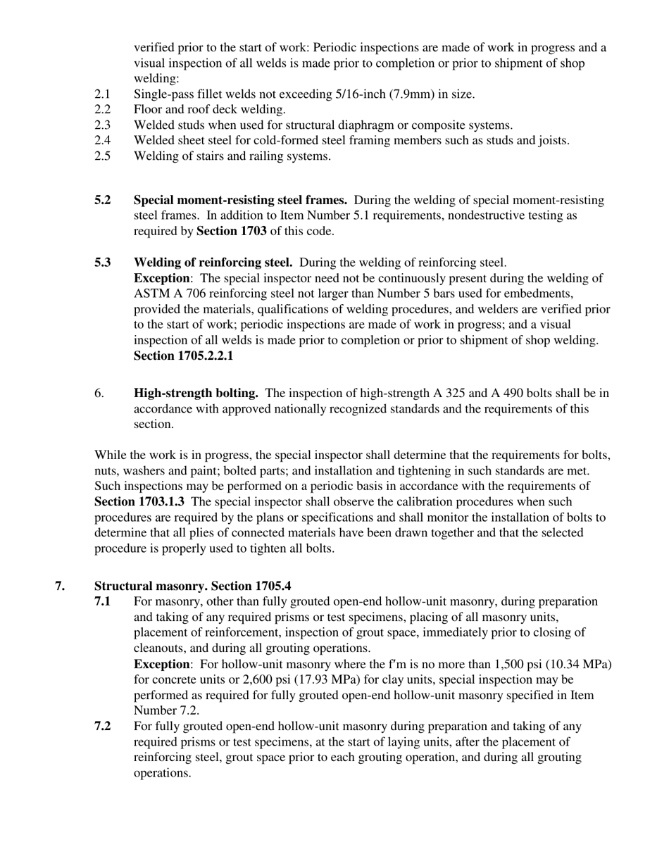 Special Inspection and Testing Form - City of San Juan Bautista, California, Page 3