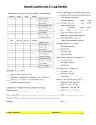 Special Inspection and Testing Form - City of San Juan Bautista, California, Page 7