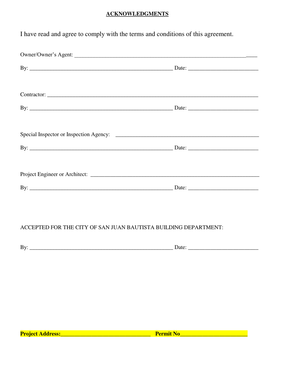 Special Inspection and Testing Form - City of San Juan Bautista, California, Page 8