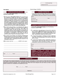 Building Permit Application - City of Rancho Mirage, California, Page 2