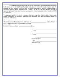 Consignment Store Permit Application - City of Rancho Mirage, California, Page 12