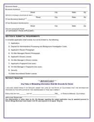 Consignment Store Permit Application - City of Rancho Mirage, California, Page 7