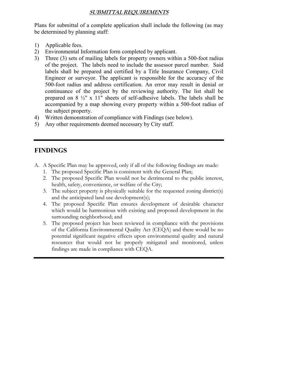 Specific Plan Amendment Application - City of Rancho Mirage, California, Page 2
