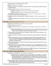 Precise Grading Plan Checklist - City of Rancho Mirage, California, Page 2