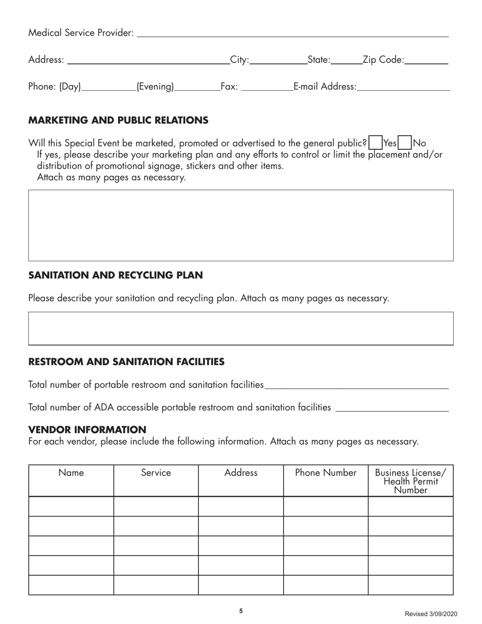 Special Event Application - City of Rancho Mirage, California, Page 5