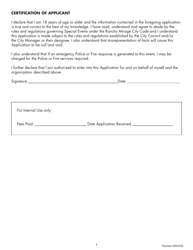 Special Event Application - City of Rancho Mirage, California, Page 7