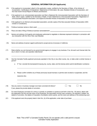 Application for Cannabis Facility Permit - City of San Juan Bautista, California, Page 2
