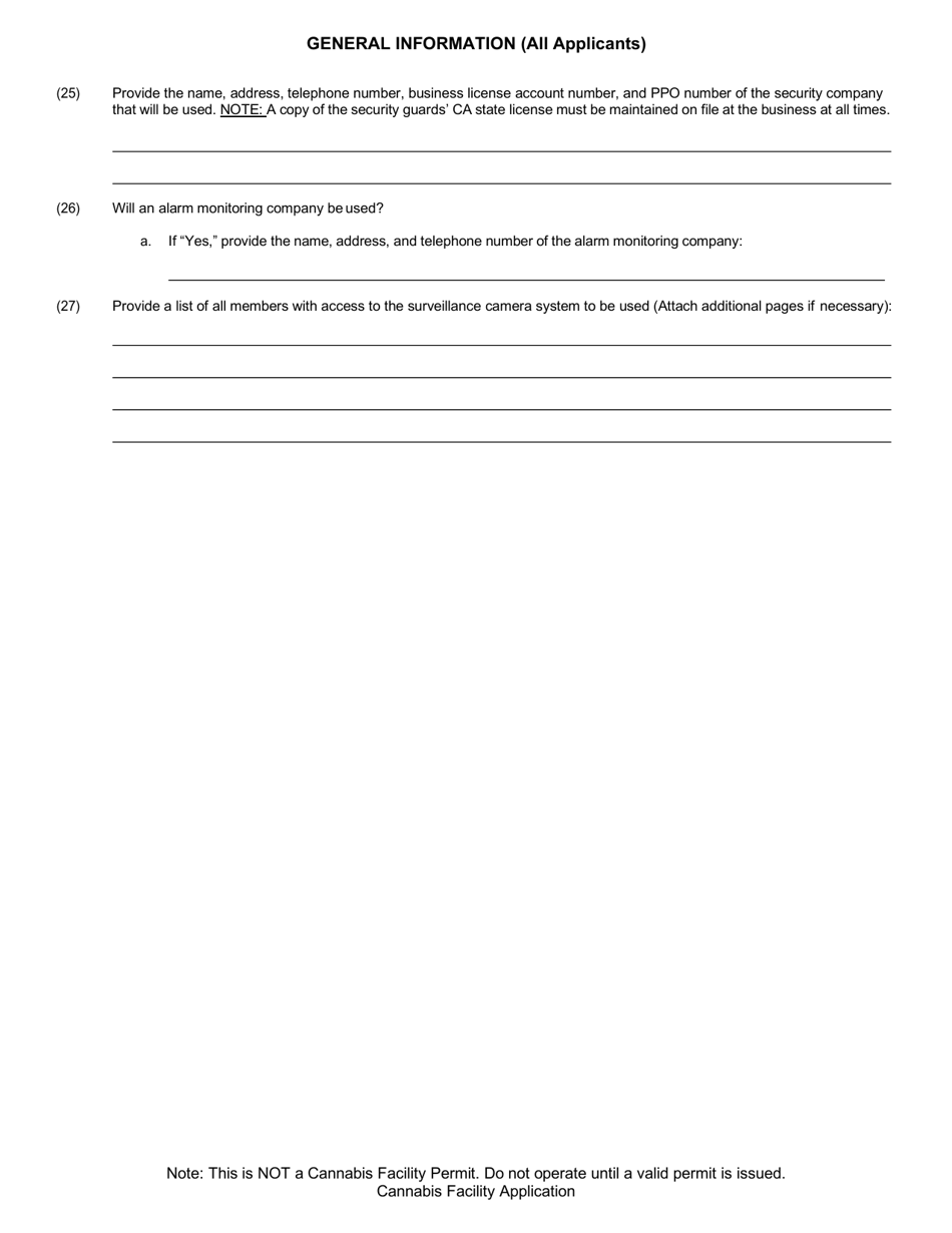 Application for Cannabis Facility Permit - City of San Juan Bautista, California, Page 4