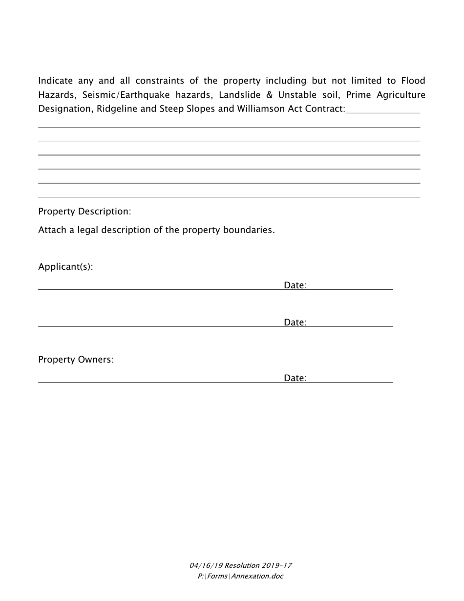 Annexation Form - City of San Juan Bautista, California, Page 4
