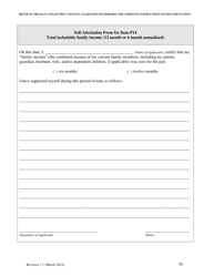 Document preview: Self-attestation Form for Item P14 - Total Includable Family Income (12 Month or 6 Month Annualized) - North Carolina