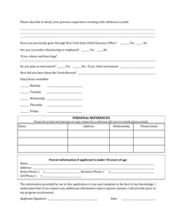 Volunteer/Mentor/Student Intern Applicant Information - City of Peekskill, New York, Page 2
