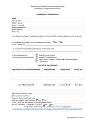 Application for Student Legal Internship Program - Williamson County, Texas, Page 2