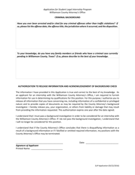 Application for Student Legal Internship Program - Williamson County, Texas, Page 4