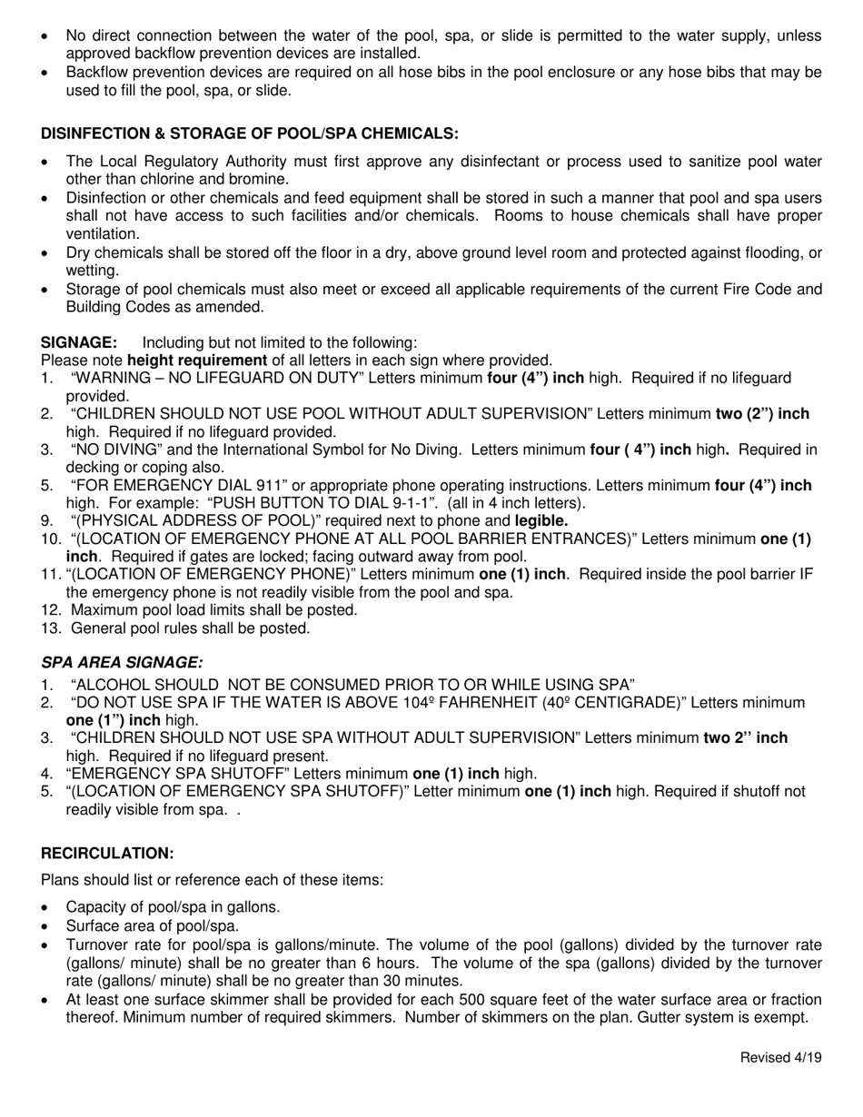 Commercial Pool and SPA Permitting  Plan Submittal Requirements - Town of Prosper, Texas, Page 6