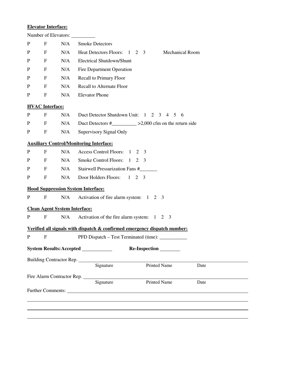 Fire Alarm Pre-test Verification Example - Town of Prosper, Texas, Page 3