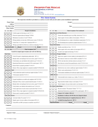 Document preview: Fire Alarm System Inspection Checklist - Town of Prosper, Texas