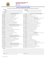 Document preview: Assembly Annual Inspection Checklist - Town of Prosper, Texas