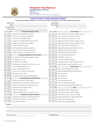 Document preview: General Structure Annual Inspection Checklist - Town of Prosper, Texas