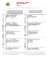 Document preview: Daycare Annual Inspection Checklist - Town of Prosper, Texas