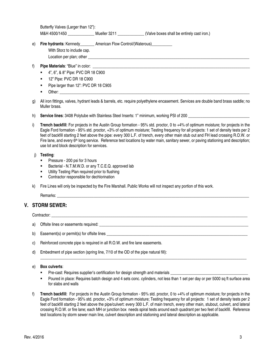 Pre-construction Conference - Town of Prosper, Texas, Page 3