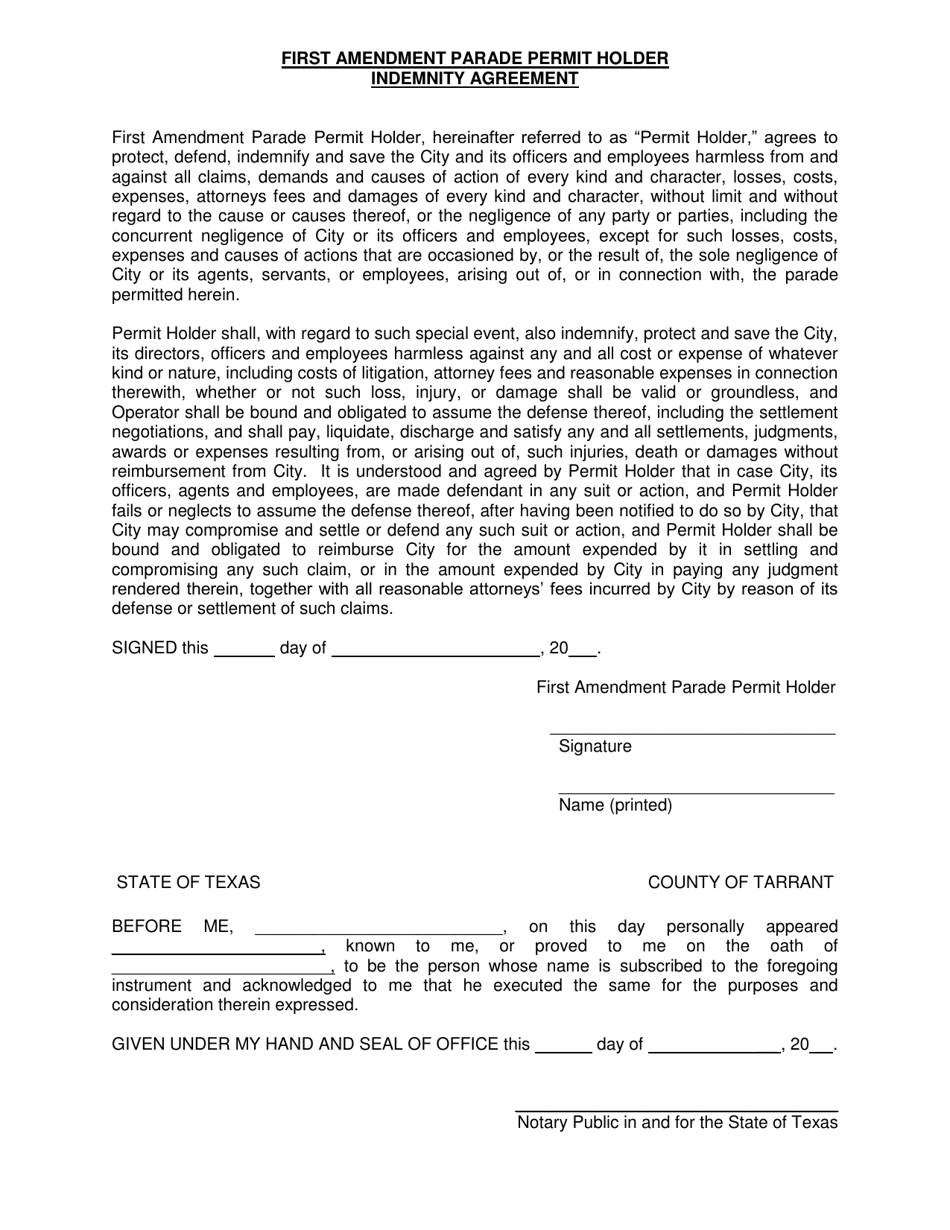 First Amendment Parade Permit Application - Haltom City, Texas, Page 3