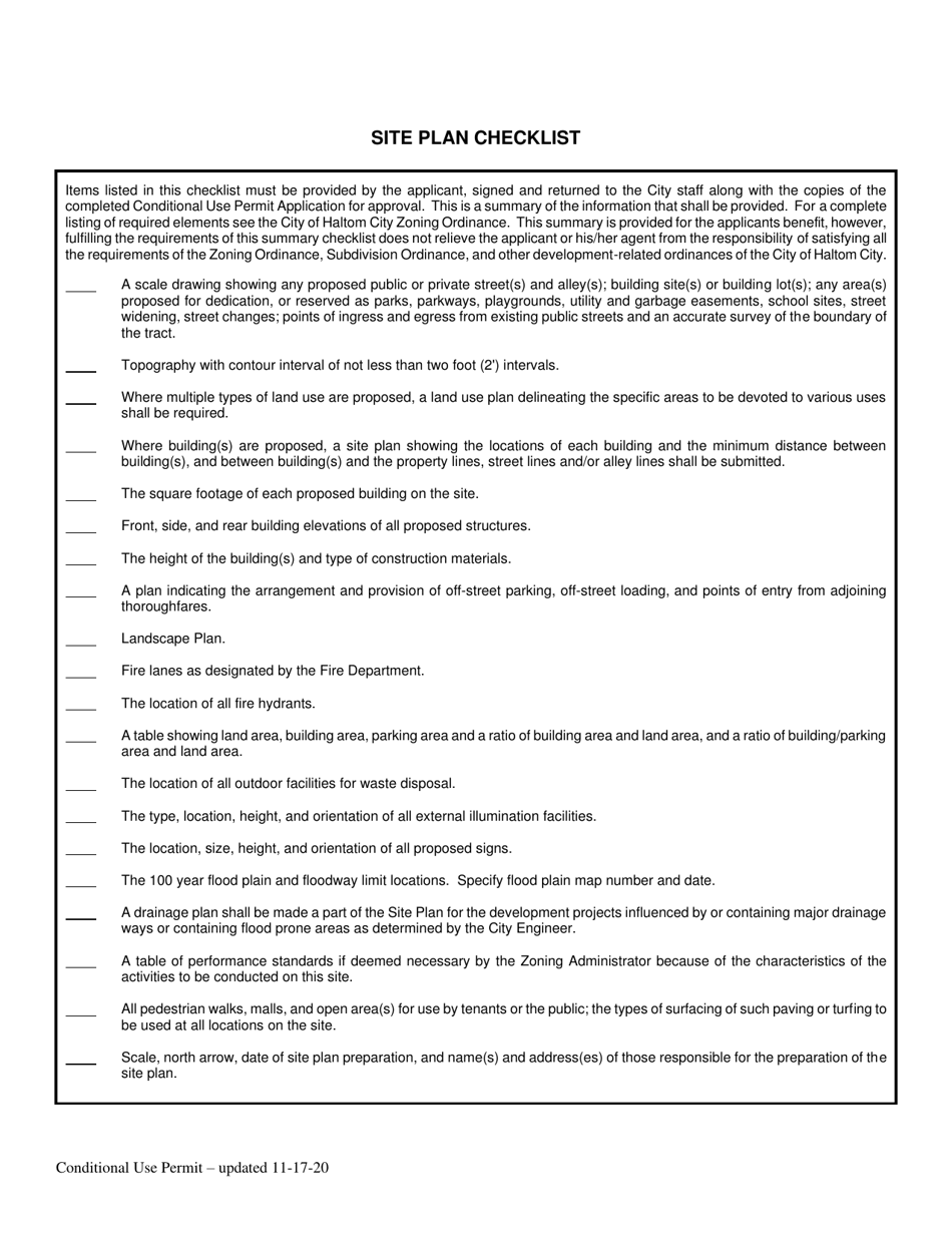 Application for Conditional Use Permit With Site Plan Approval - Haltom City, Texas, Page 3