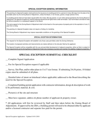 Application for Special Exception - Zoning Board of Adjustment - Haltom City, Texas, Page 2