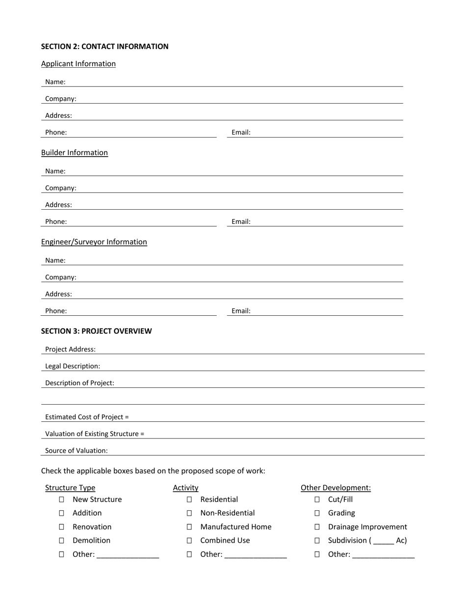 Floodplain Development Permit Application - Haltom City, Texas, Page 2